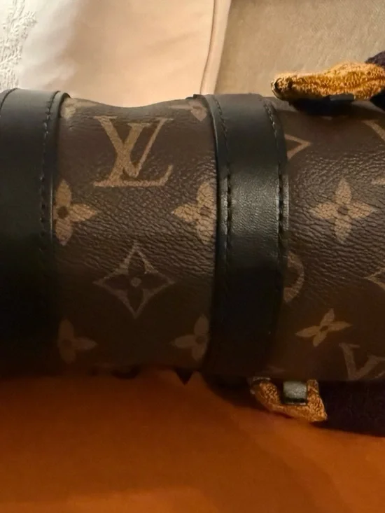 Louis Vuitton Brown Monogram Barrel Satchel with Orange Trim - Picture 4 of 7